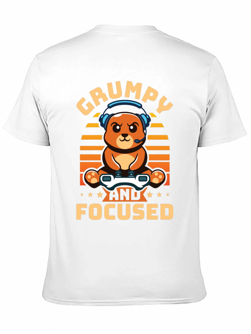 Grumpy Gamer Bear T-Shirt - Funny Gaming Tee