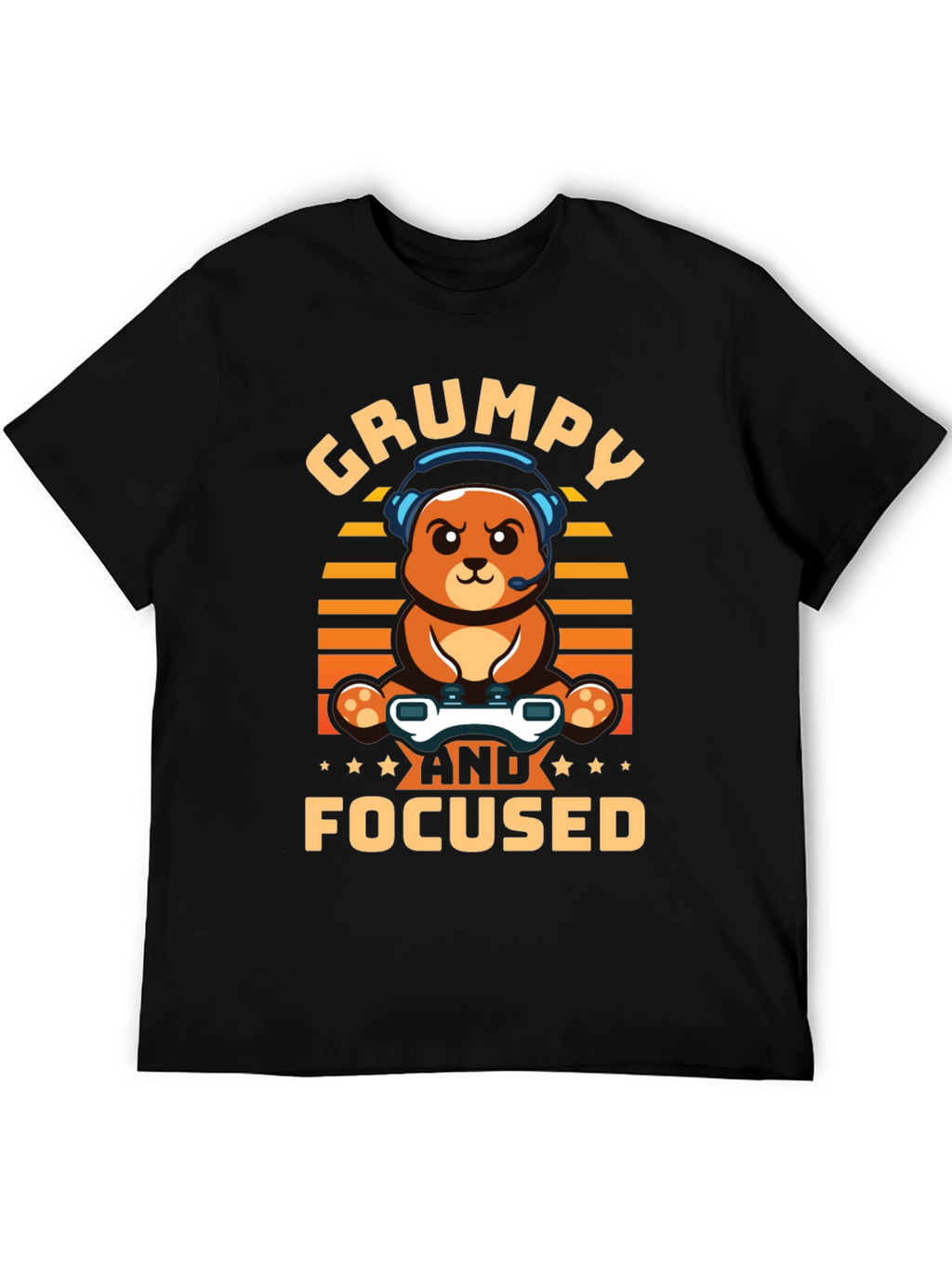 Grumpy Gamer Bear T-Shirt - Funny Gaming Tee