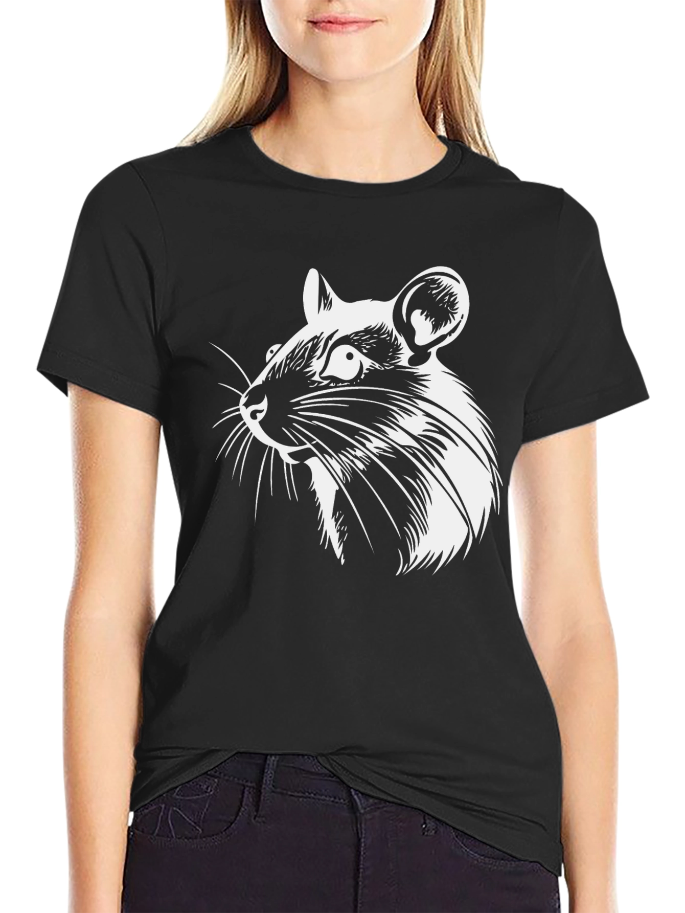 Rat Graphic Tee - Bold Animal Print T-Shirt