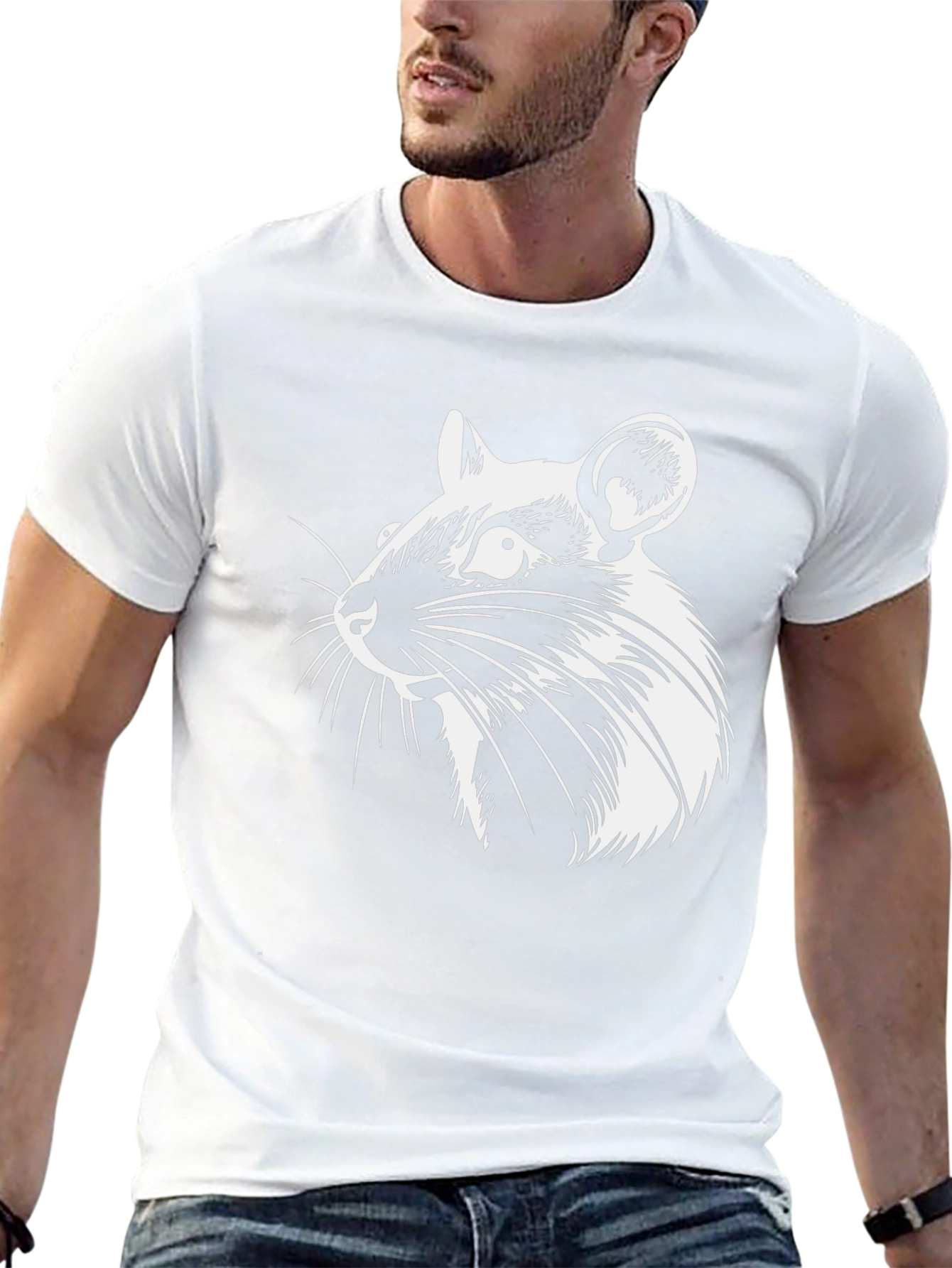 Rat Graphic Tee - Bold Animal Print T-Shirt