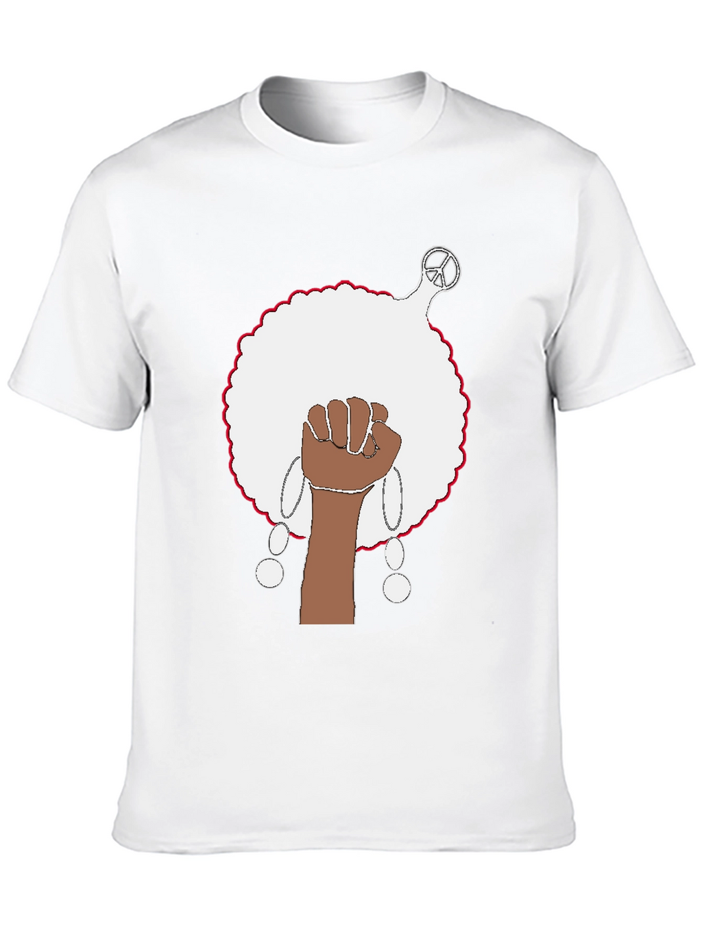 Black History Month T-Shirt Raised Fist Afro Peace
