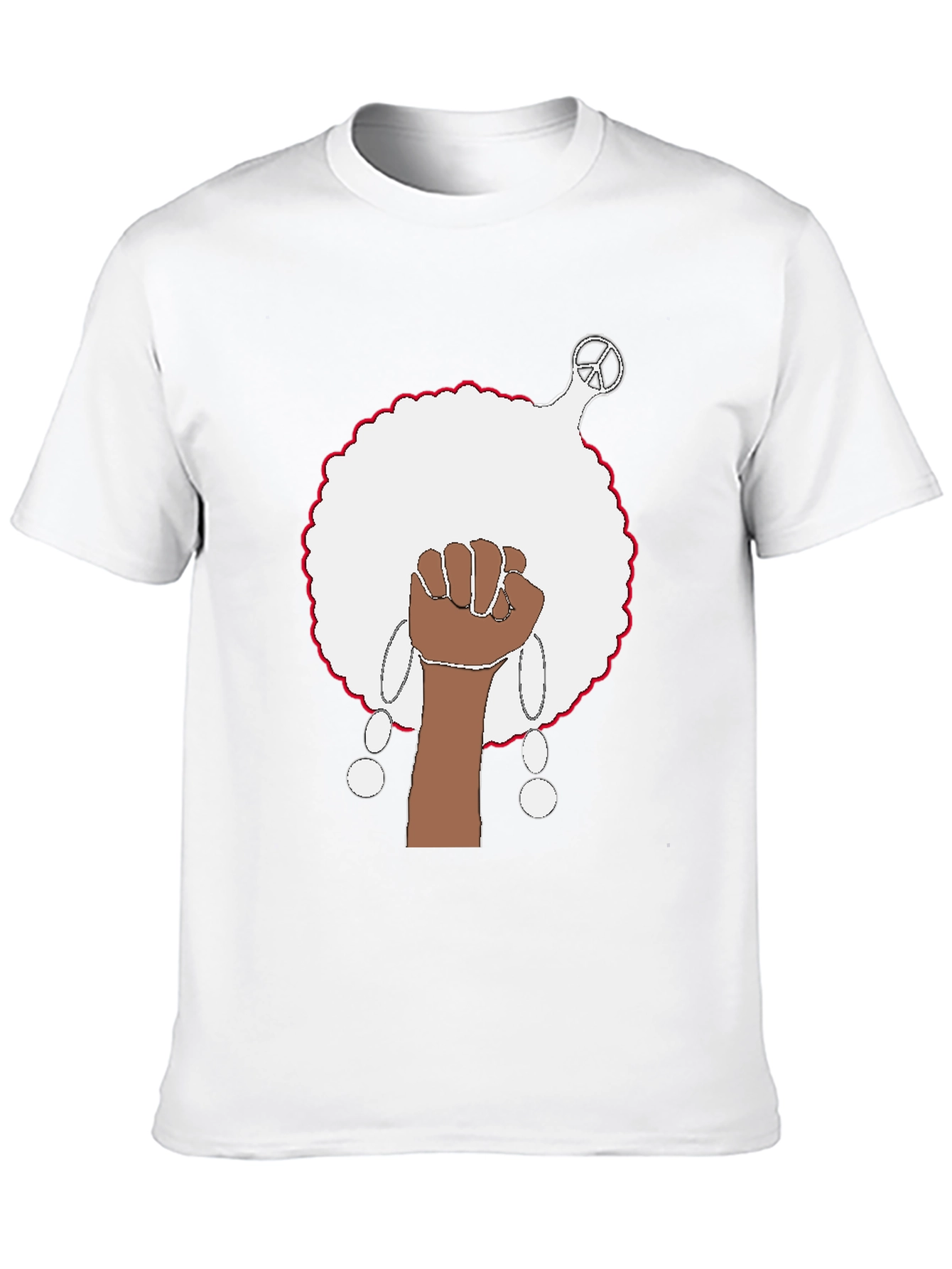 Black History Month T-Shirt Raised Fist Afro Peace