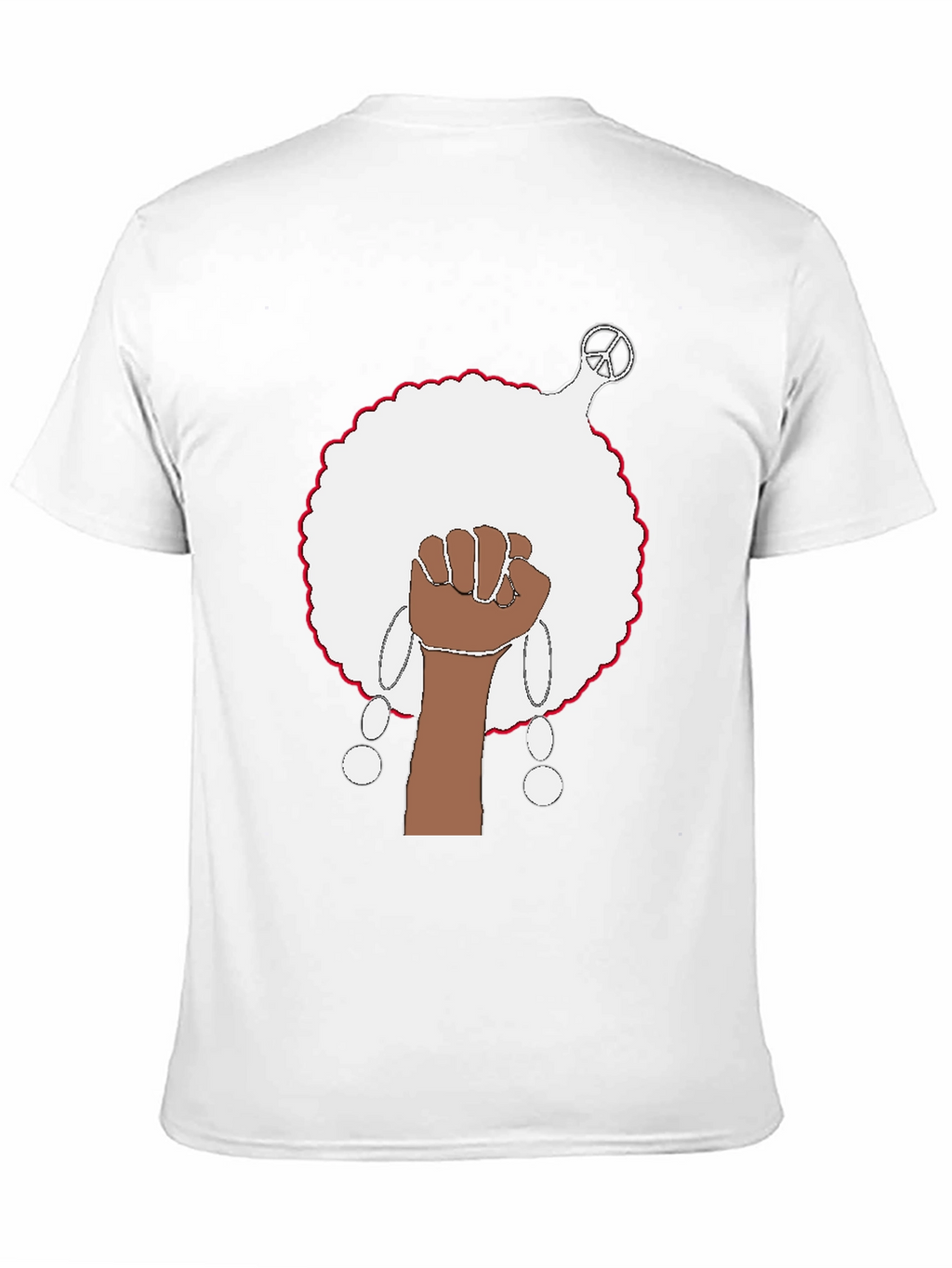 Black History Month T-Shirt Raised Fist Afro Peace