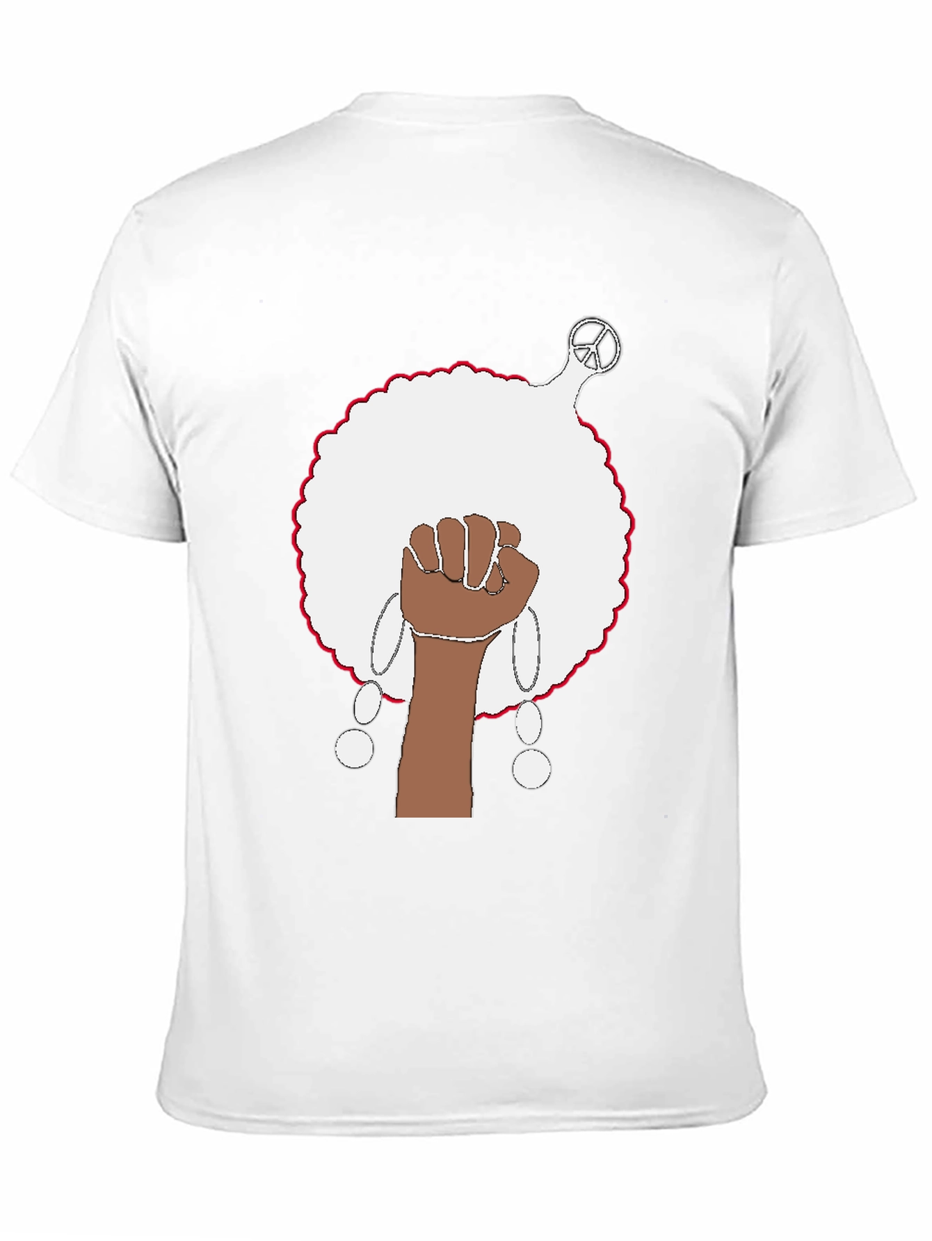 Black History Month T-Shirt Raised Fist Afro Peace