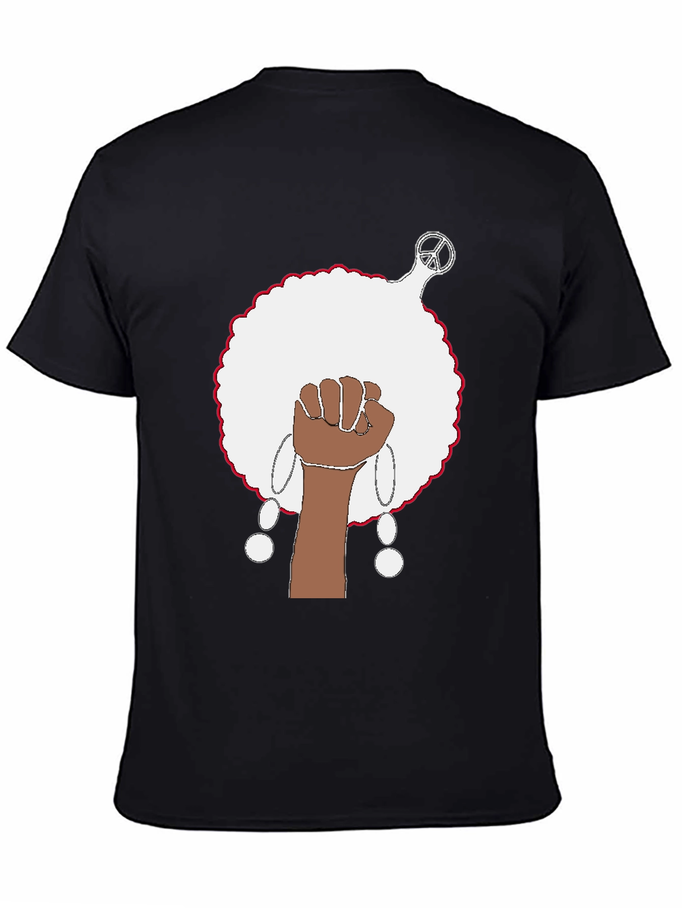 Black History Month T-Shirt Raised Fist Afro Peace