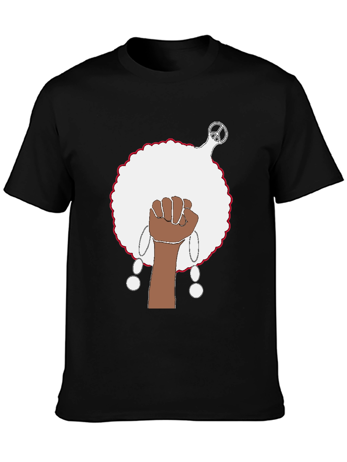 Black History Month T-Shirt Raised Fist Afro Peace