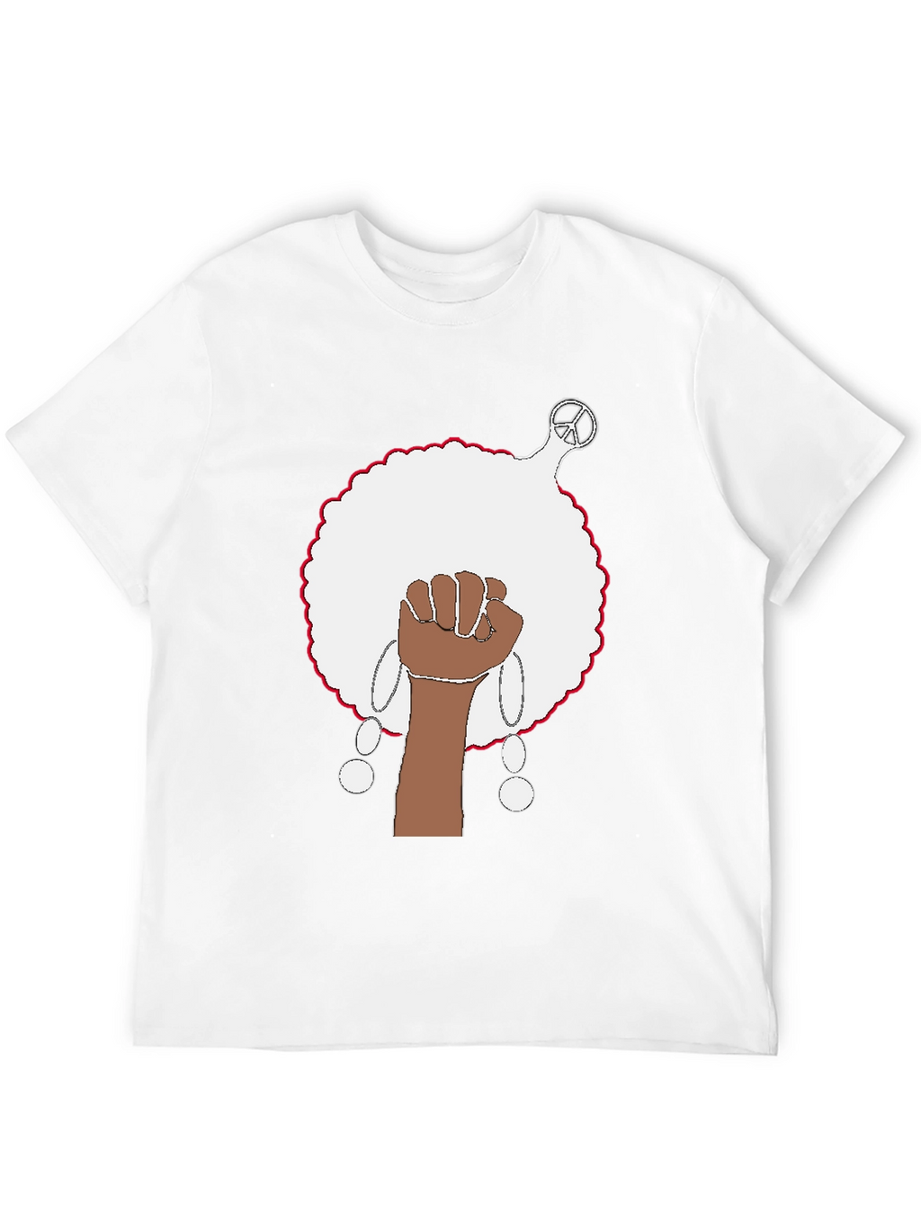 Black History Month T-Shirt Raised Fist Afro Peace