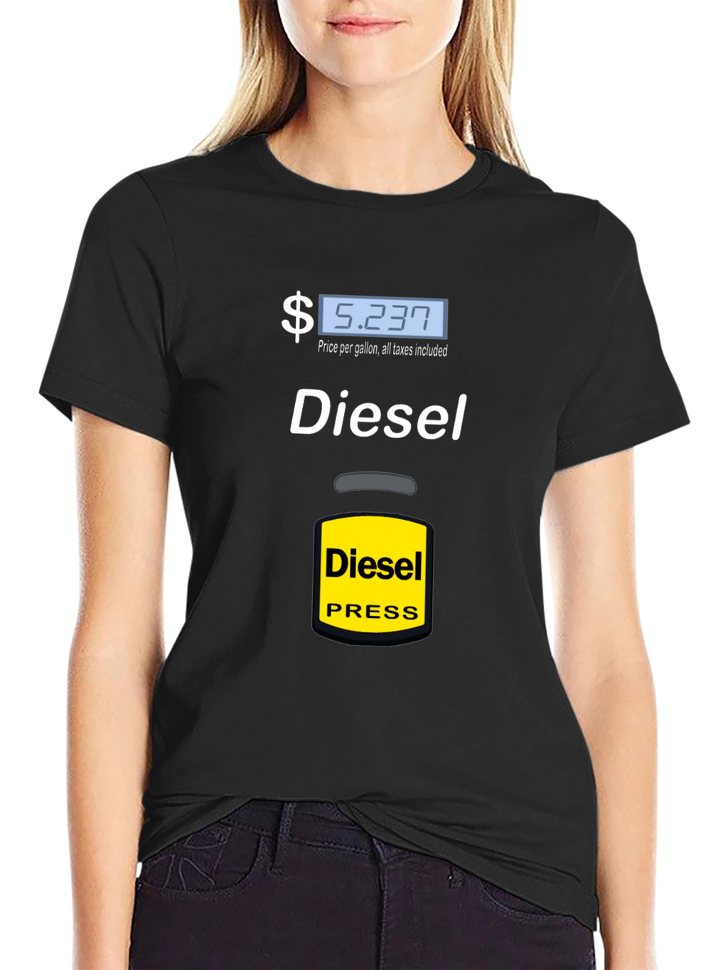 Diesel Press Funny Black T-Shirt