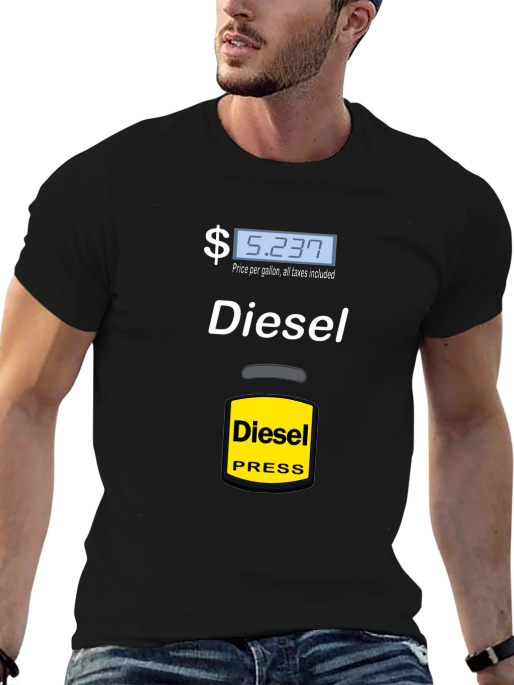 Diesel Press Funny Black T-Shirt