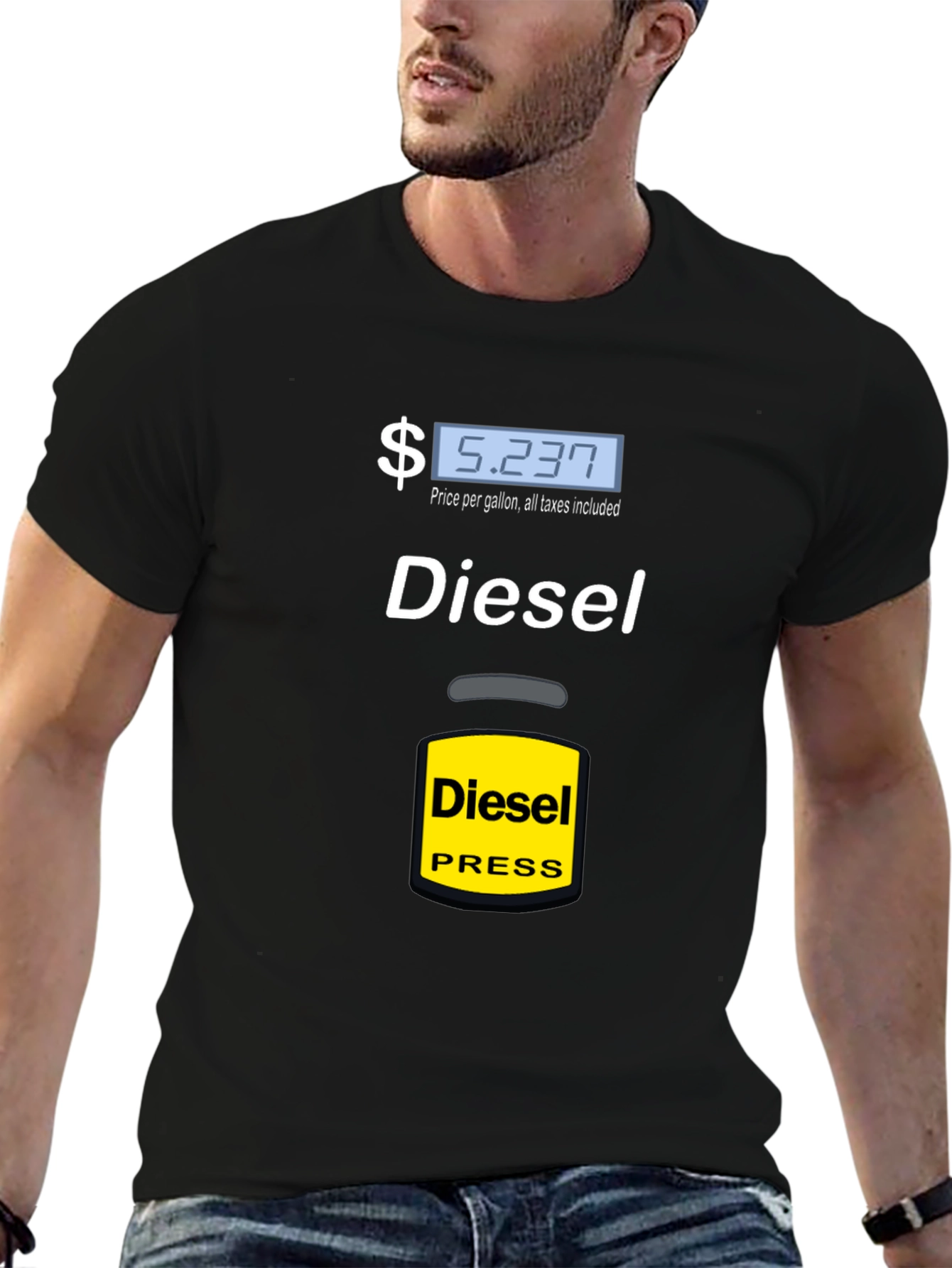 Diesel Press Funny Black T-Shirt
