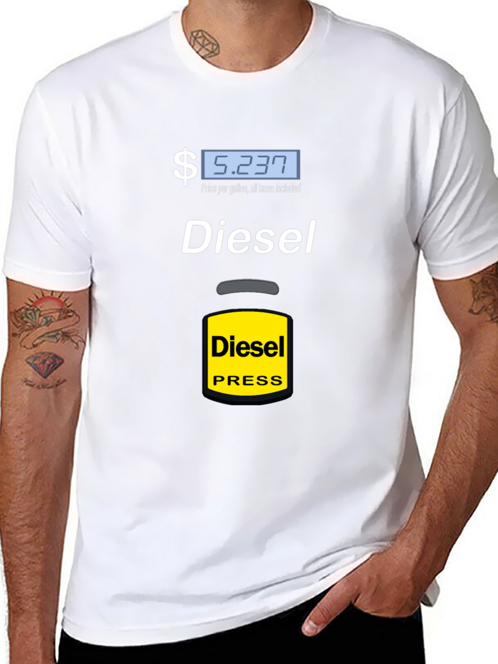 Diesel Press Funny Black T-Shirt