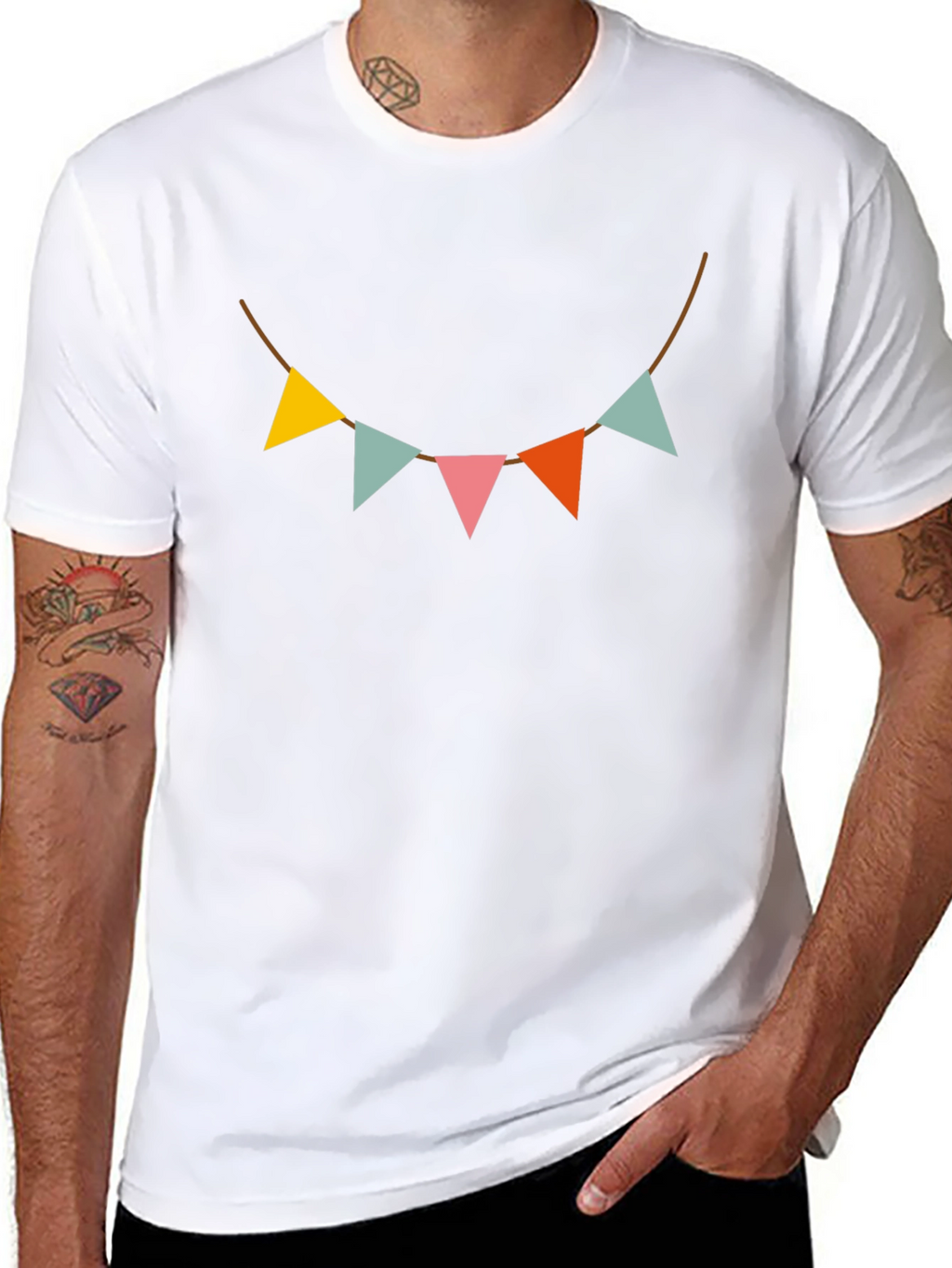 Festive Pennant Banner Graphic Tee