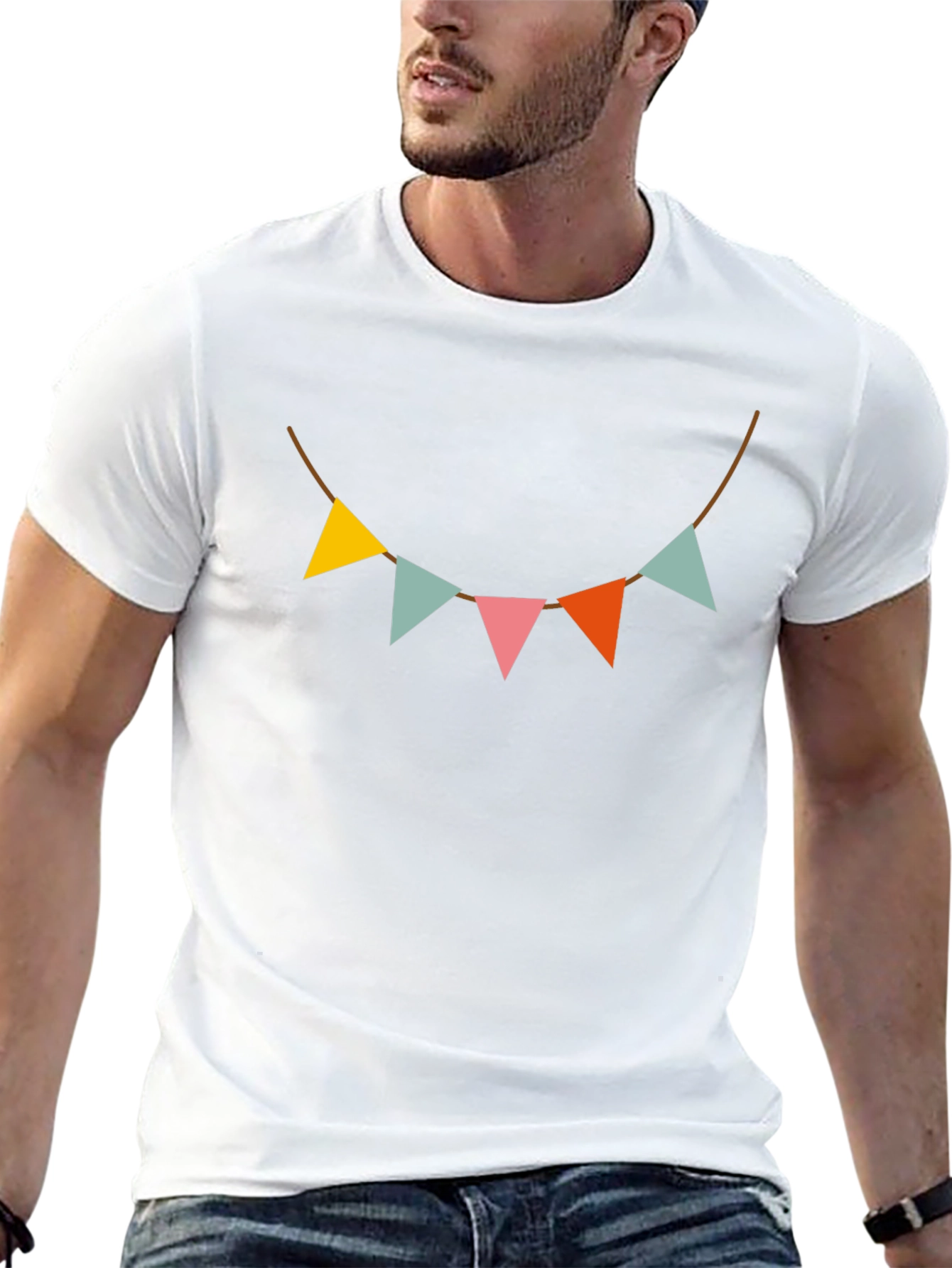 Festive Pennant Banner Graphic Tee