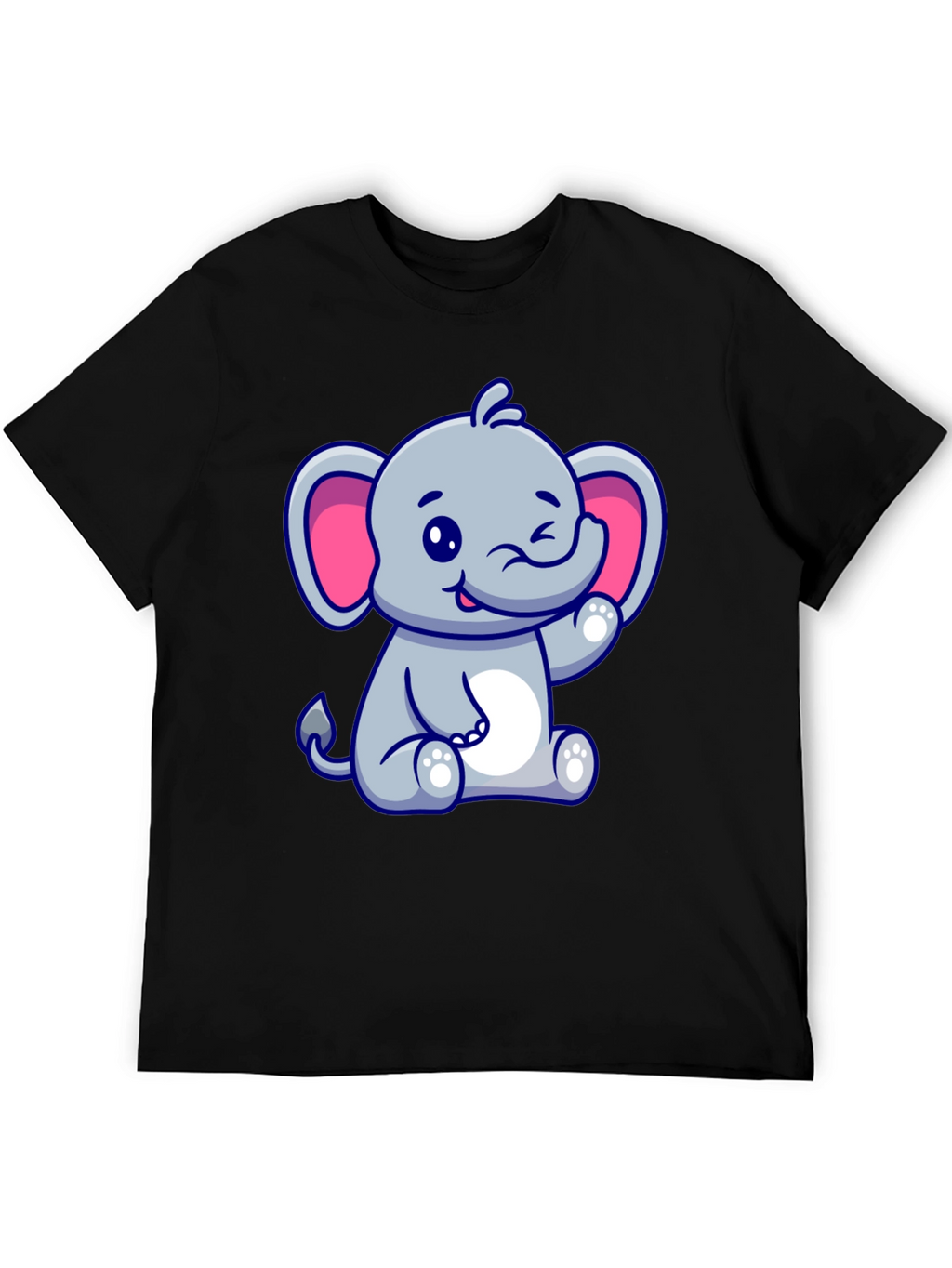 Cute Cartoon Elephant Graphic Tee - Stylish & Fun!