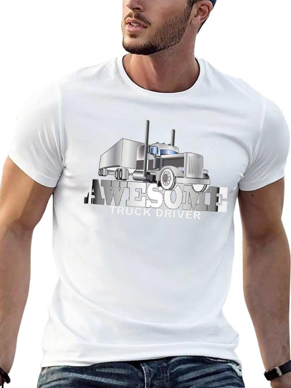 Awesome Truck Driver Graphic T-Shirt