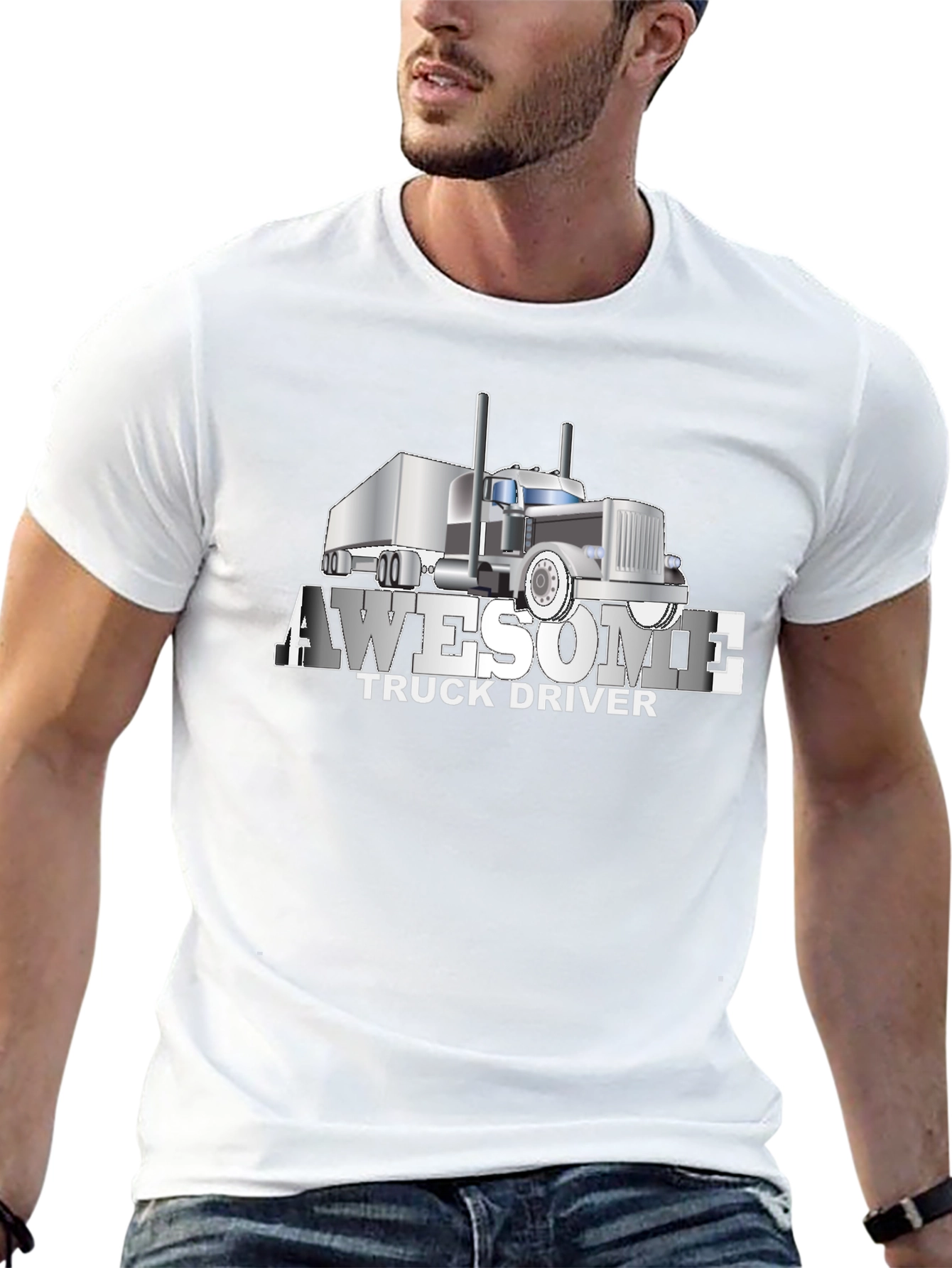 Awesome Truck Driver Graphic T-Shirt