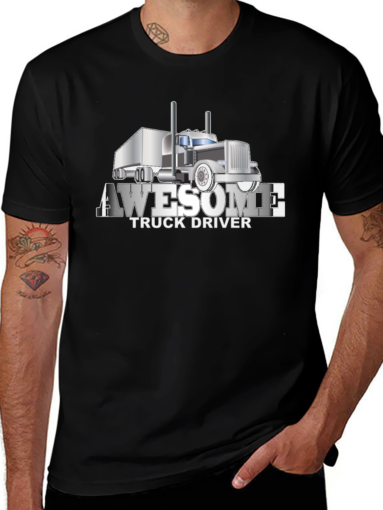 Awesome Truck Driver Graphic T-Shirt