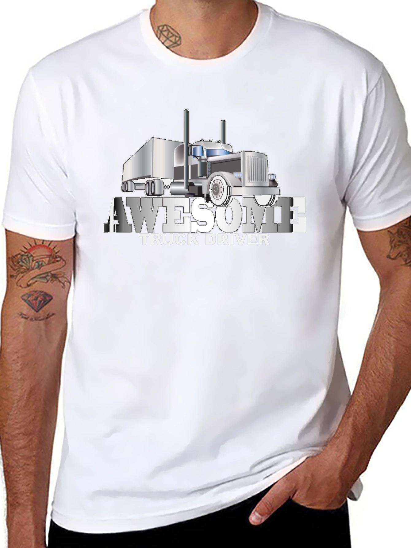 Awesome Truck Driver Graphic T-Shirt