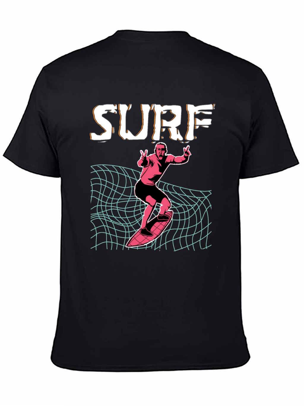 Surf T-Shirt: Retro Wave Design