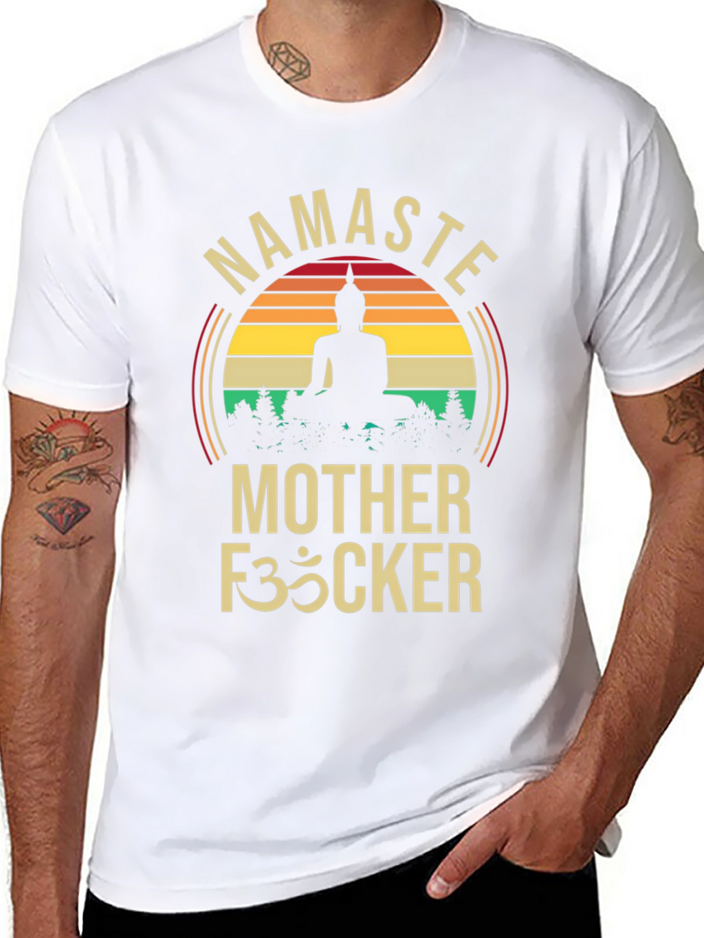 Namaste Mother F35cker Buddha Graphic T-Shirt