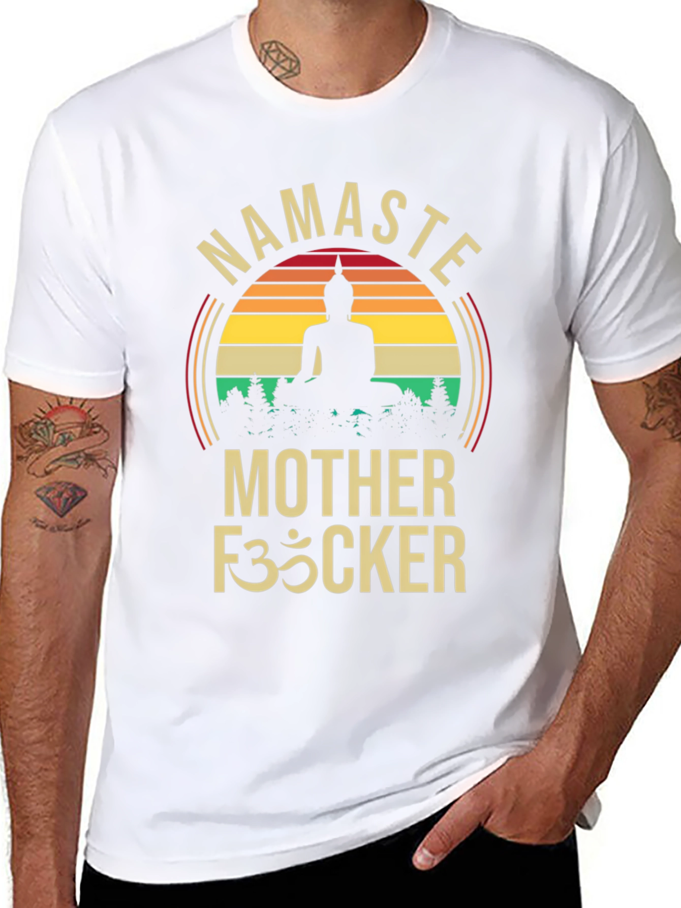 Namaste Mother F35cker Buddha Graphic T-Shirt