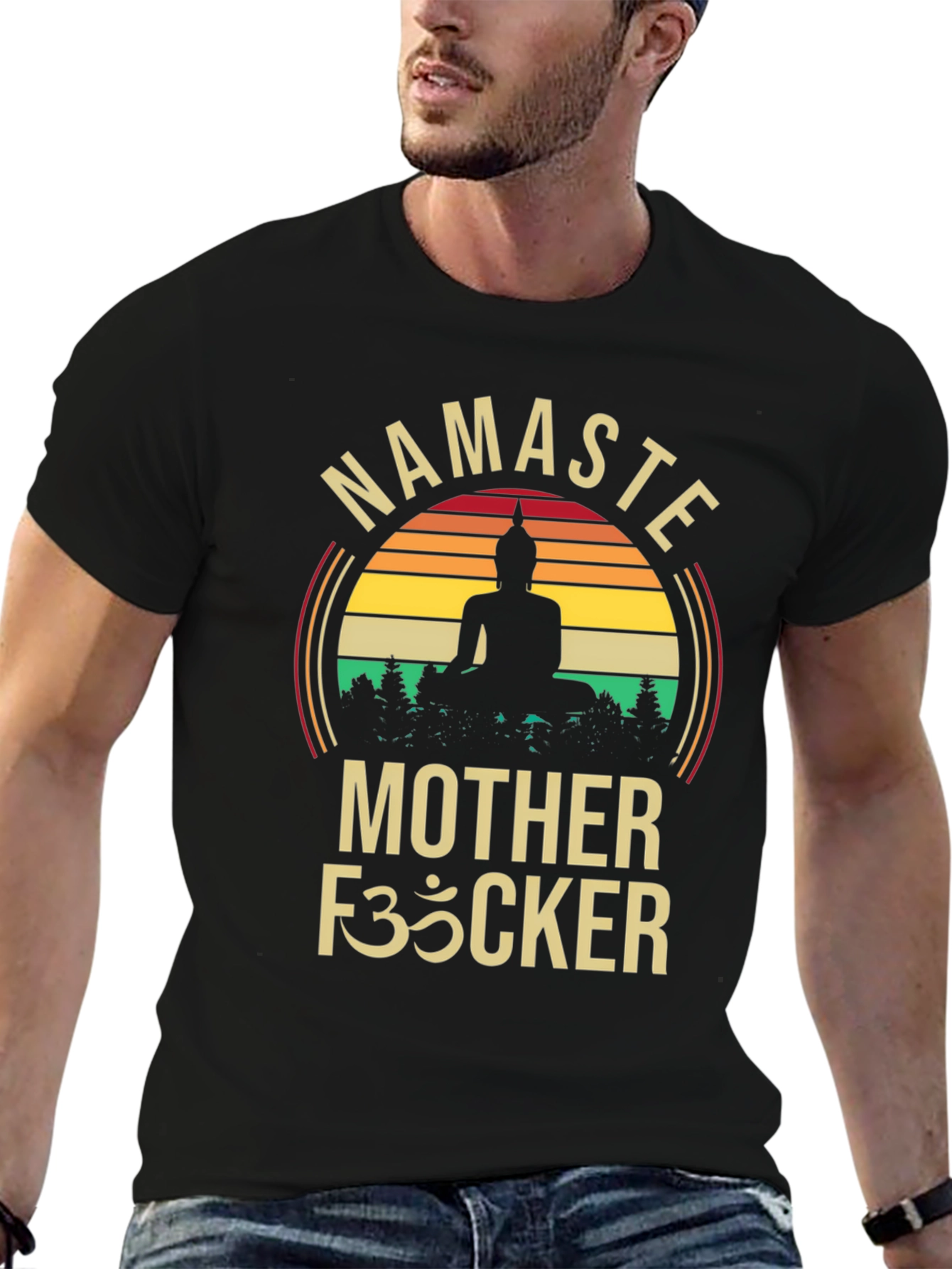 Namaste Mother F35cker Buddha Graphic T-Shirt