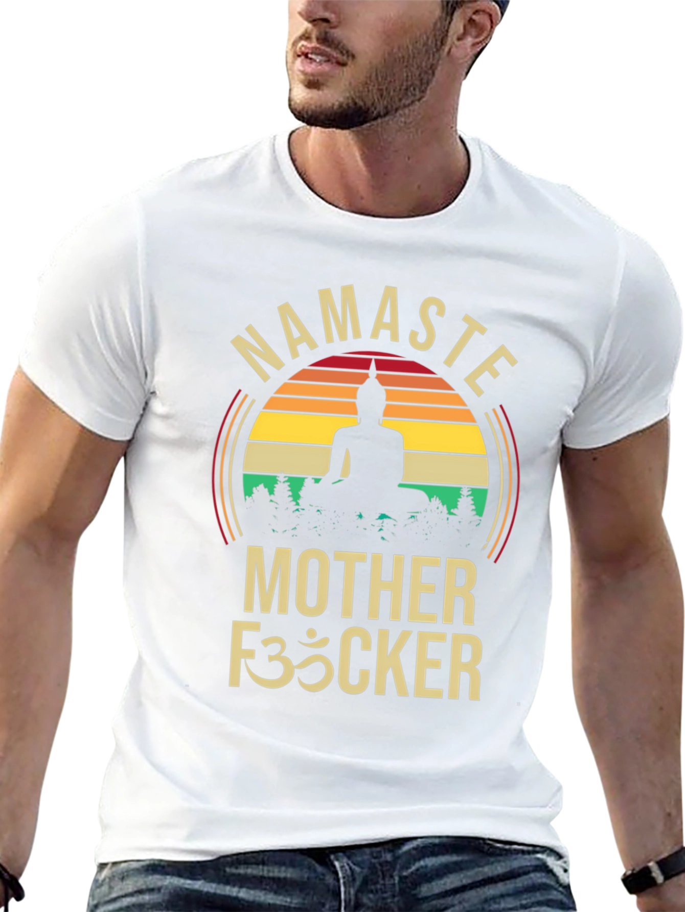 Namaste Mother F35cker Buddha Graphic T-Shirt