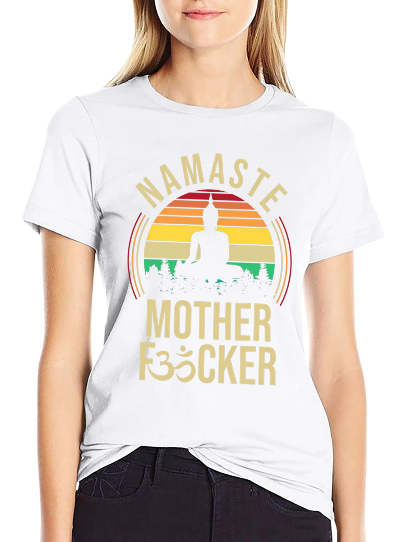 Namaste Mother F35cker Buddha Graphic T-Shirt