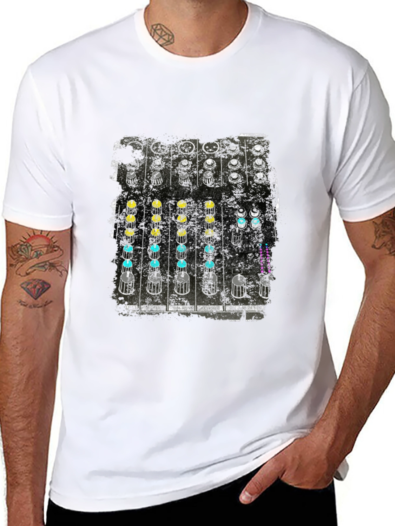 DJ Mixer Graphic Tee - Black Cotton T-Shirt