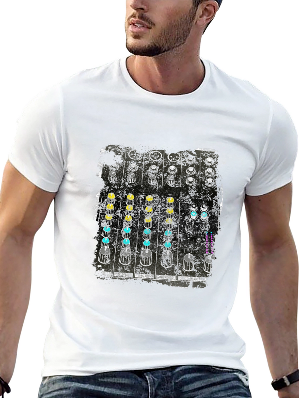 DJ Mixer Graphic Tee - Black Cotton T-Shirt