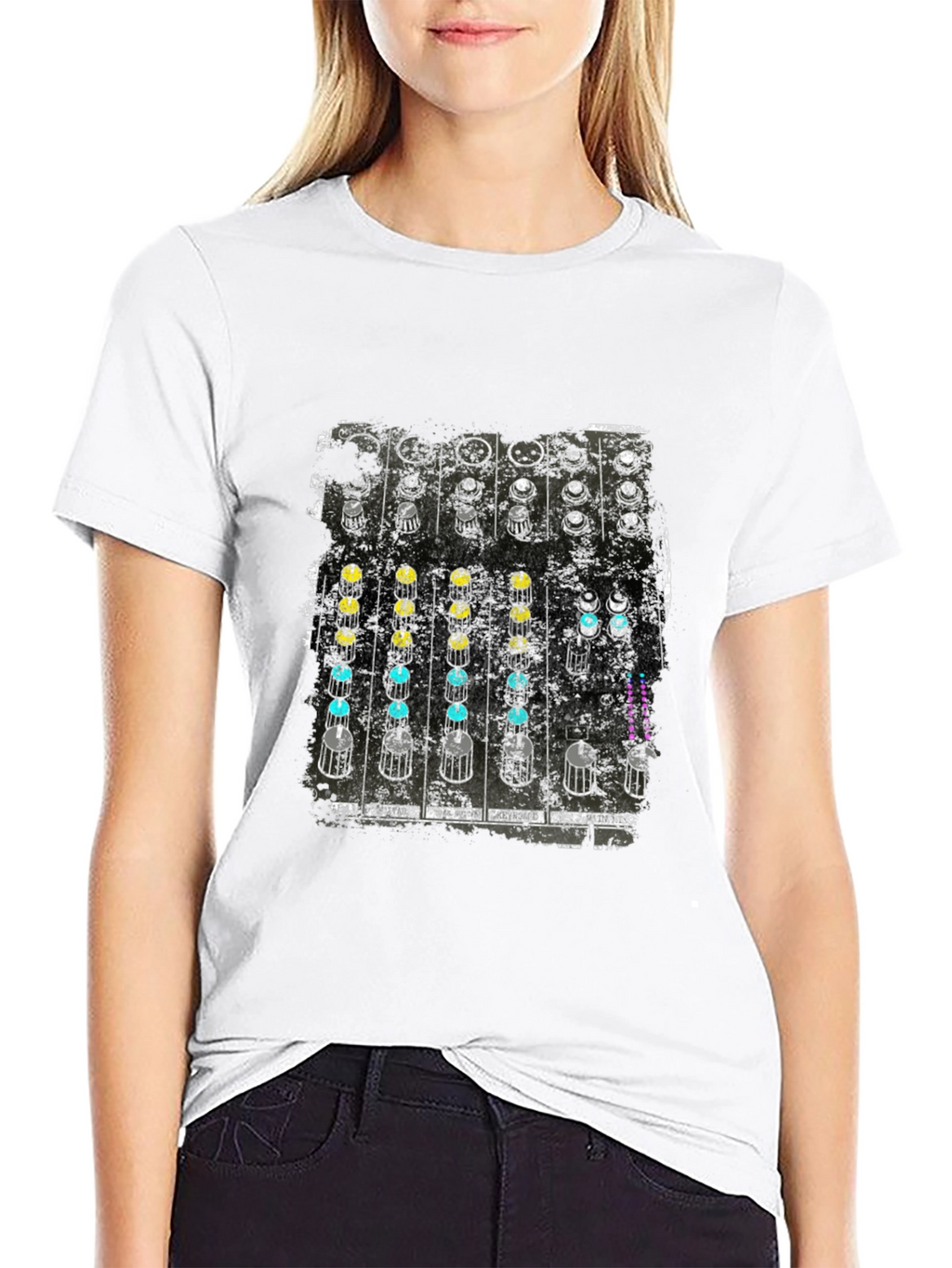 DJ Mixer Graphic Tee - Black Cotton T-Shirt