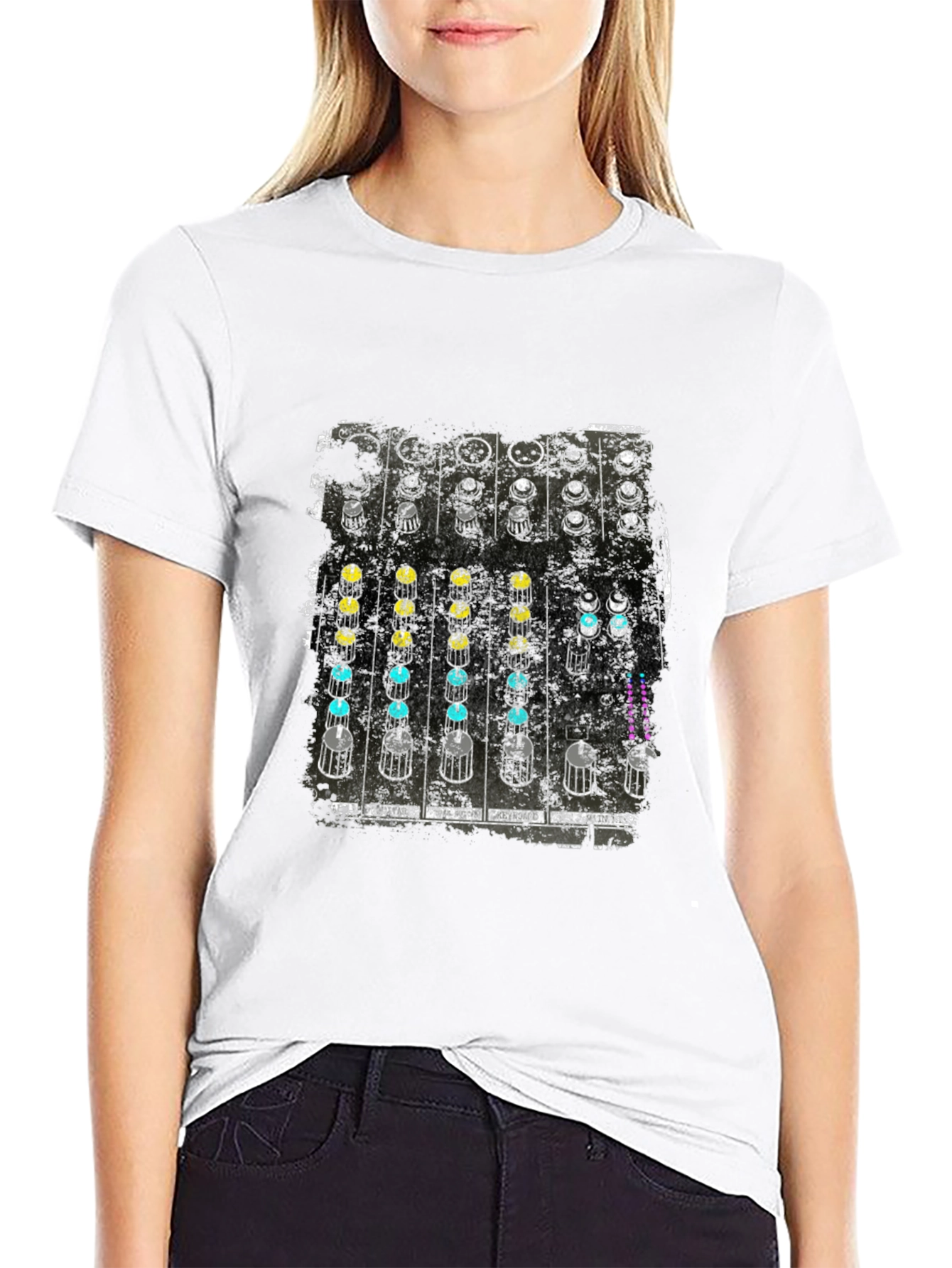 DJ Mixer Graphic Tee - Black Cotton T-Shirt