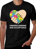 Autism Acceptance Heart Puzzle T-Shirt