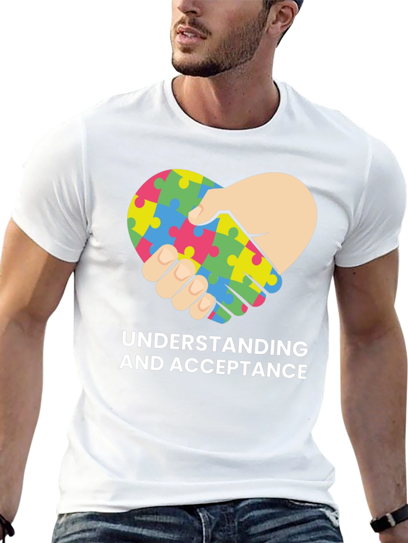 Autism Acceptance Heart Puzzle T-Shirt