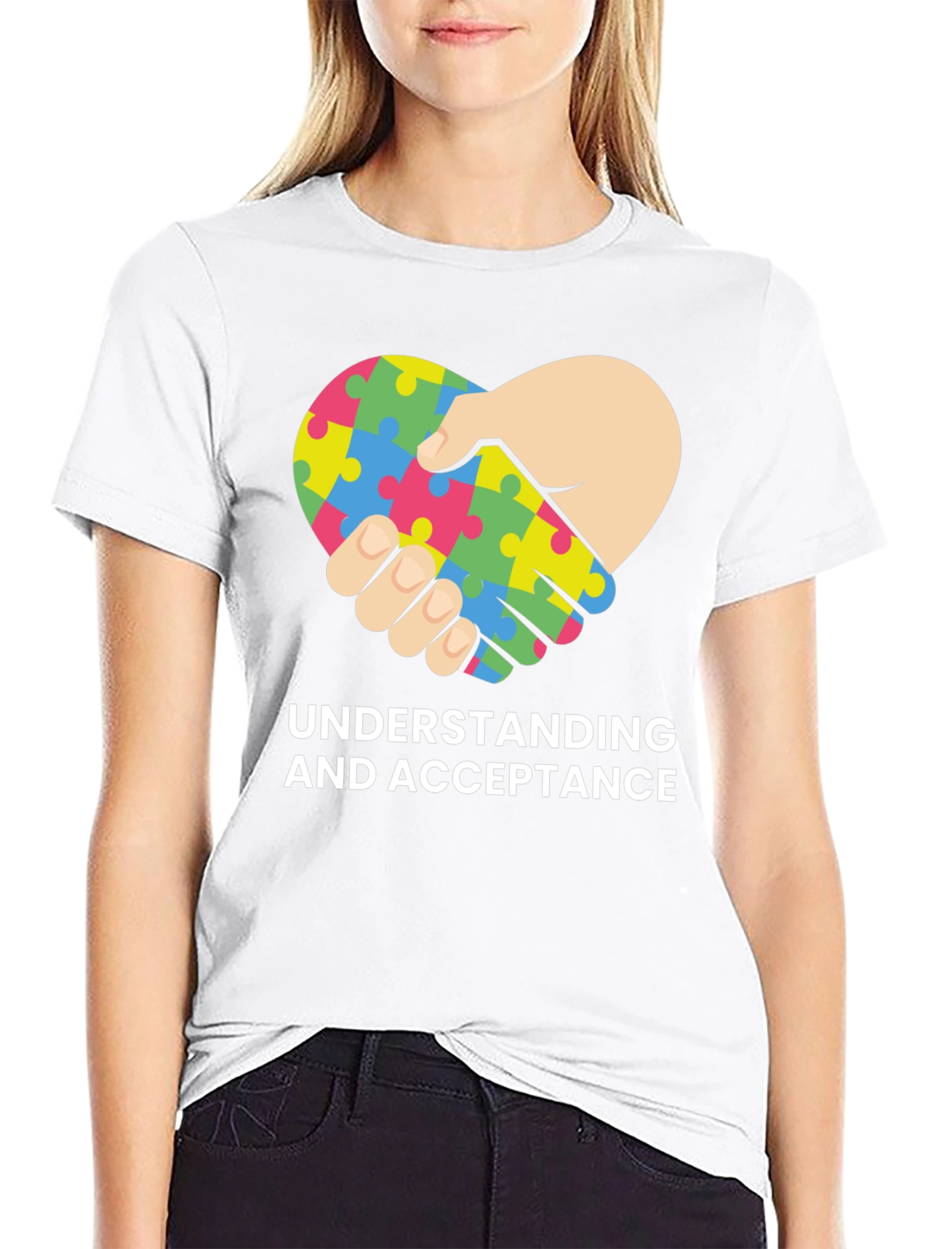 Autism Acceptance Heart Puzzle T-Shirt