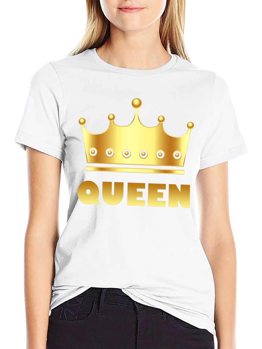 Queen Crown Graphic Black T-Shirt