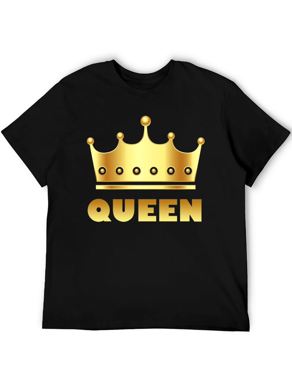 Queen Crown Graphic Black T-Shirt