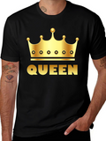 Queen Crown Graphic Black T-Shirt