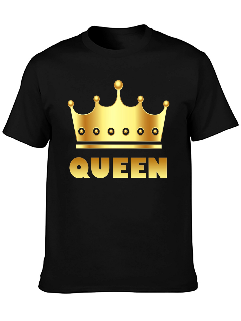 Queen Crown Graphic Black T-Shirt