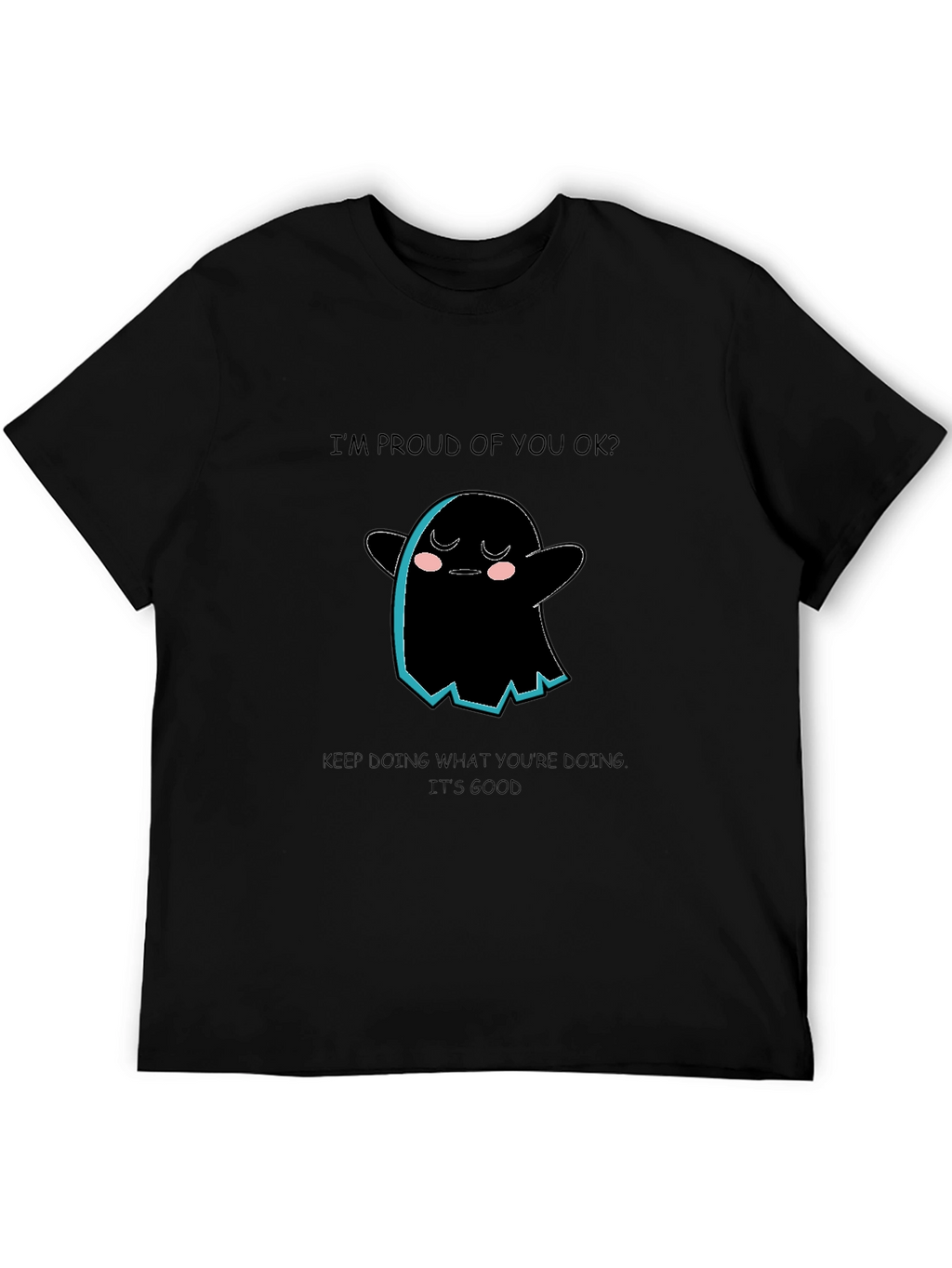 Proud Ghost Graphic Black T-Shirt
