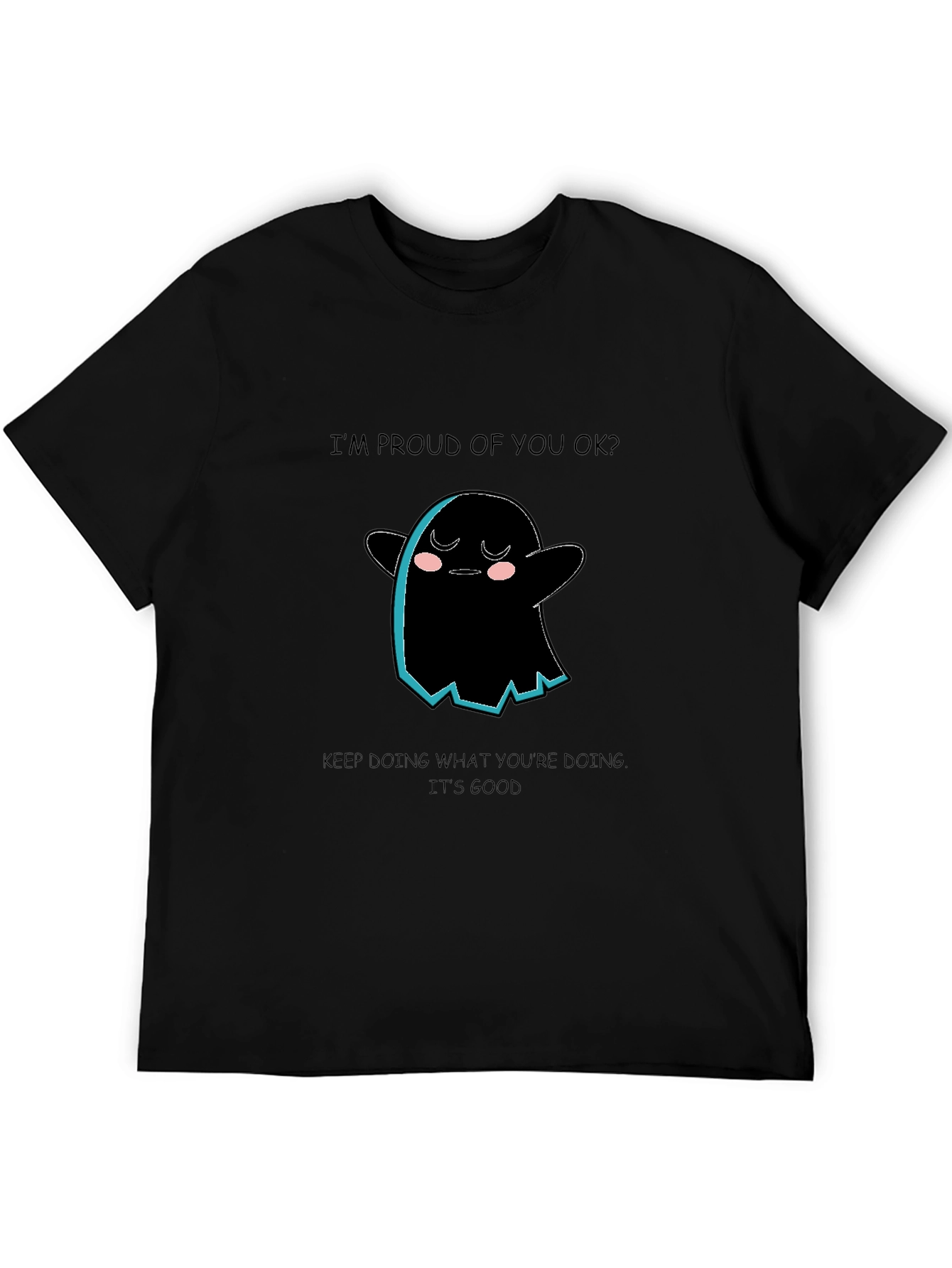 Proud Ghost Graphic Black T-Shirt