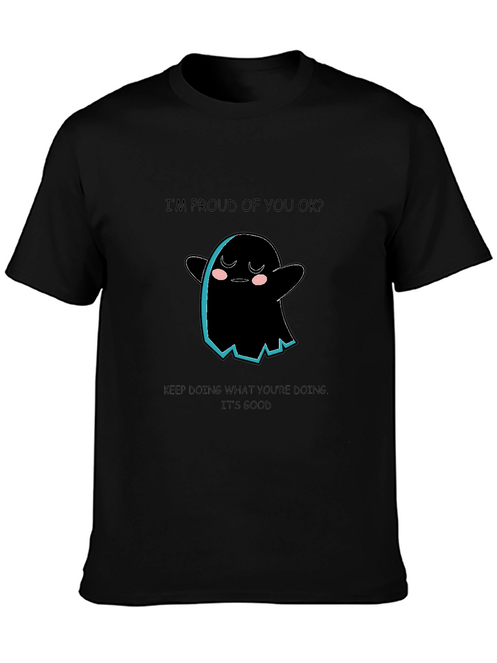 Proud Ghost Graphic Black T-Shirt