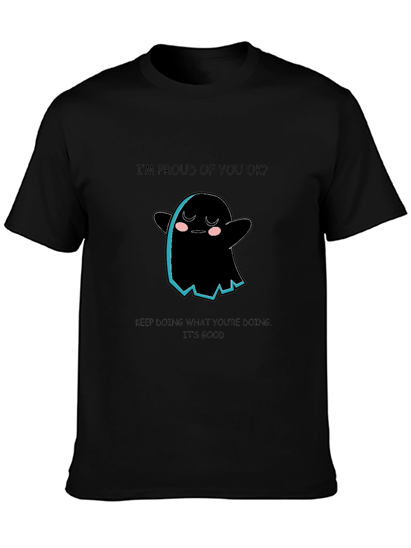 Proud Ghost Graphic Black T-Shirt