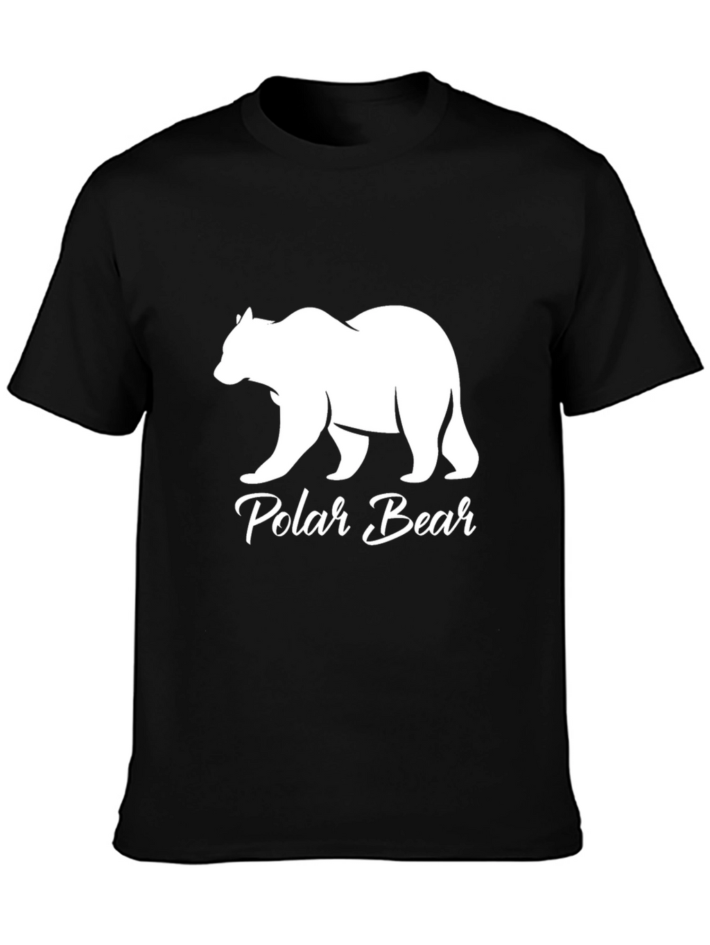 Polar Bear Graphic Tee - Stylish Black Cotton T-Shirt