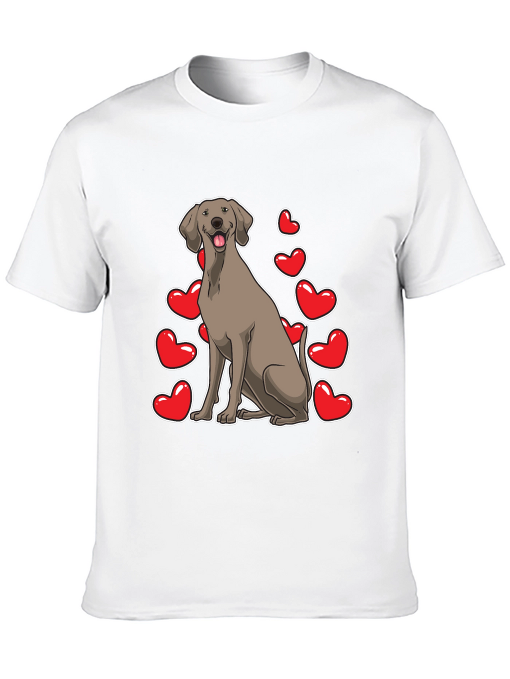 Dog and Hearts Graphic Tee