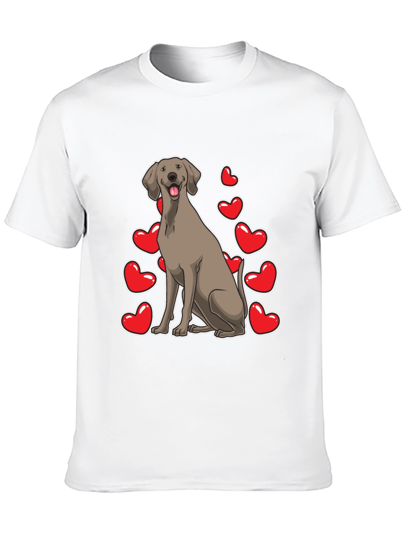 Dog and Hearts Graphic Tee
