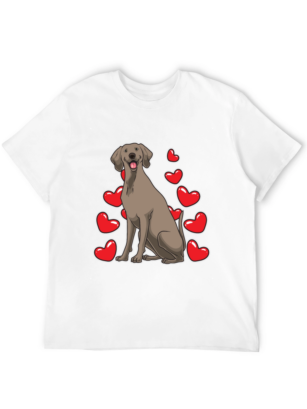 Dog and Hearts Graphic Tee