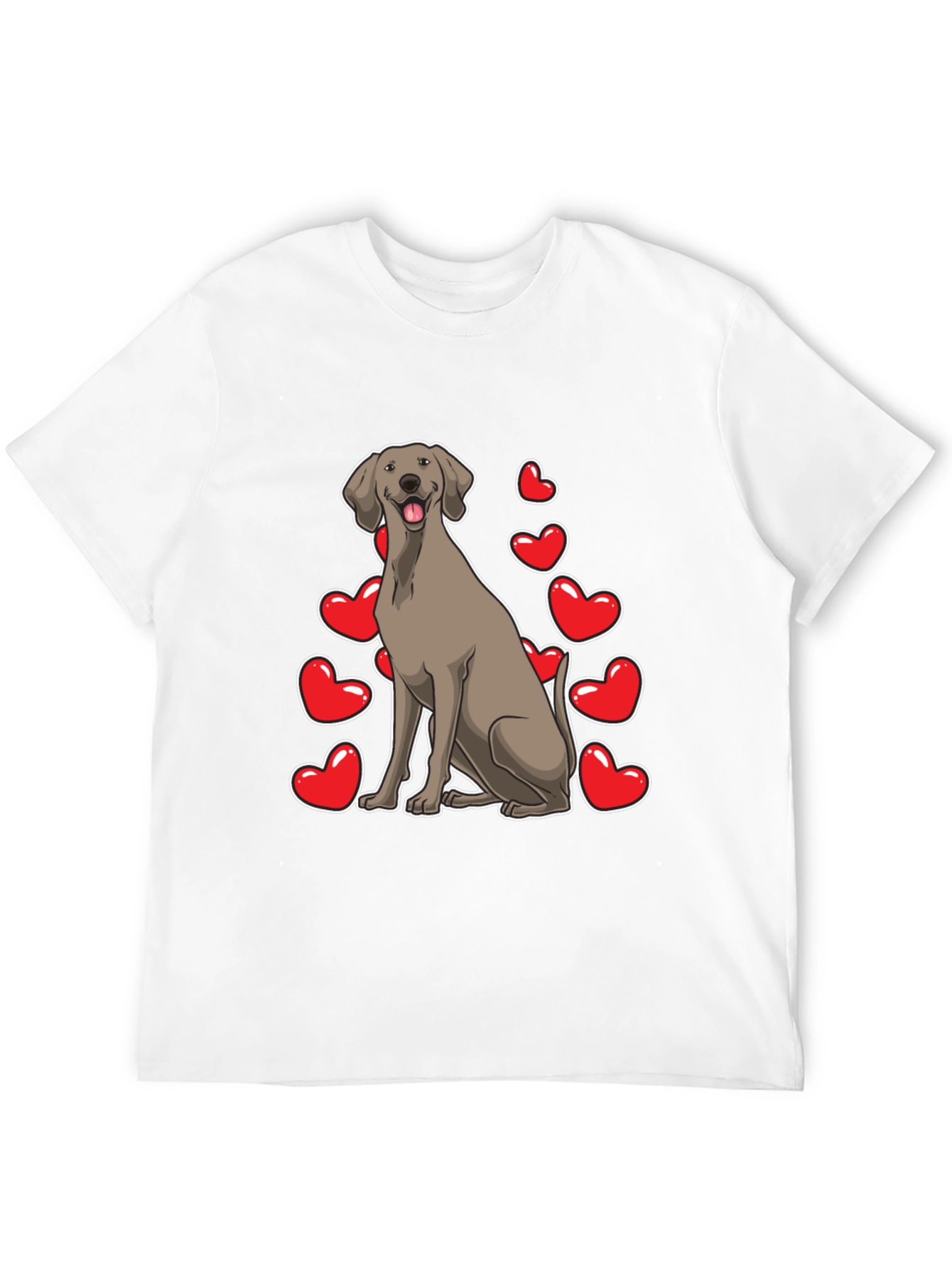 Dog and Hearts Graphic Tee
