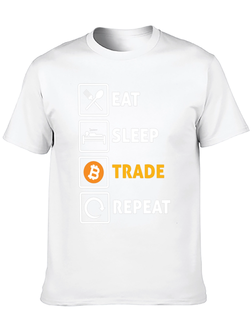 Eat Sleep Trade Repeat Bitcoin T-Shirt