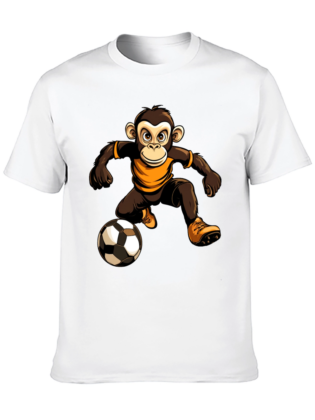 Monkey Soccer Player Graphic T-Shirt